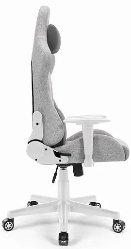 Компьютерное кресло Hell's Chair HC-1006 Grey-White ткань - фото 2