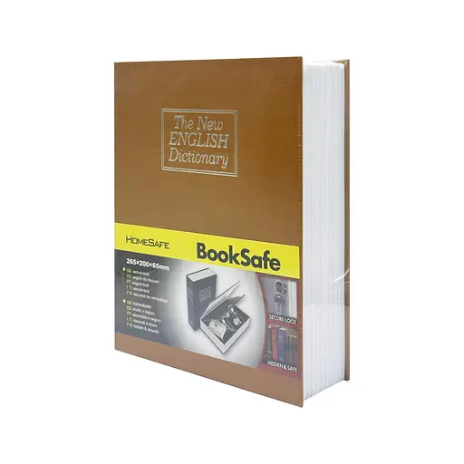 Сейф-книга з ключем для зберігання Sparta KBS-803(Brown) велика, 26,5х20х6,5 см - фото 1