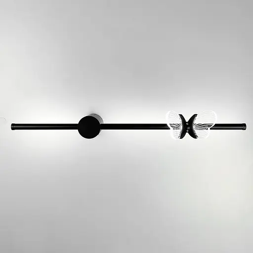 Бра у чорному корпусі з метеликом справа Line F WC 18 BK R - фото 1