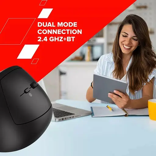 Миша Canyon mouse MW-25 Ergonomic LED AA Dual mode Wireless Black (CNS-CMSW25) - фото 9