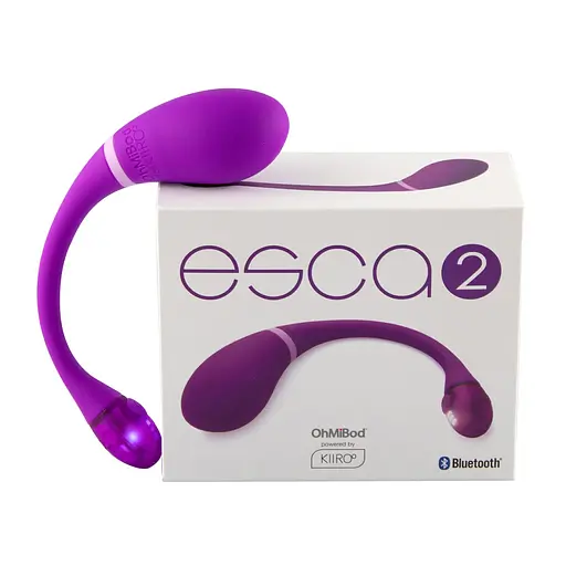 Віброяйце Kiiroo OhMiBod Esca 2 18.5 см фіолетовий - фото 7