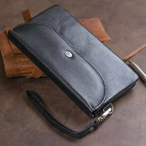 Жіночий шкіряний гаманець-клатч ST Leather 19х9.5х2.5 см acs0015831 - фото 9