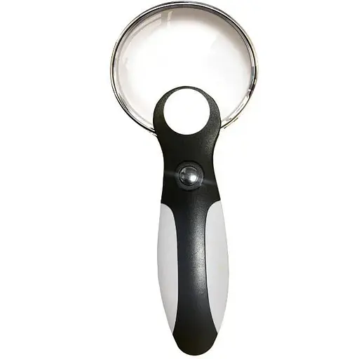 Лупа с LED подсветкой ручная WD-414 увеличительное стекло фонарик для чтения - фото 1