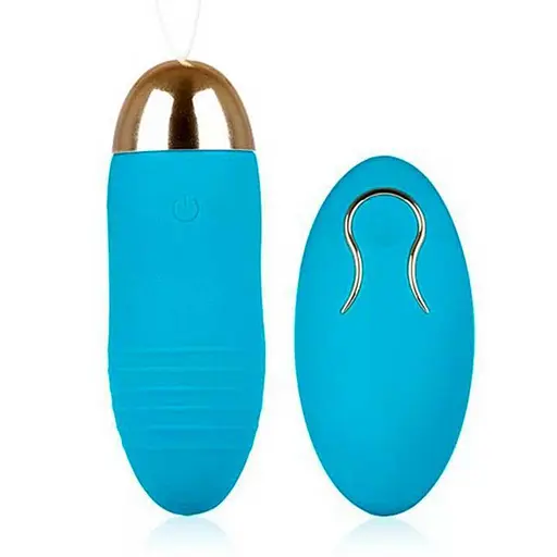 Виброяйцо с пультом управления и USB зарядкой 10 режимов Голубой
