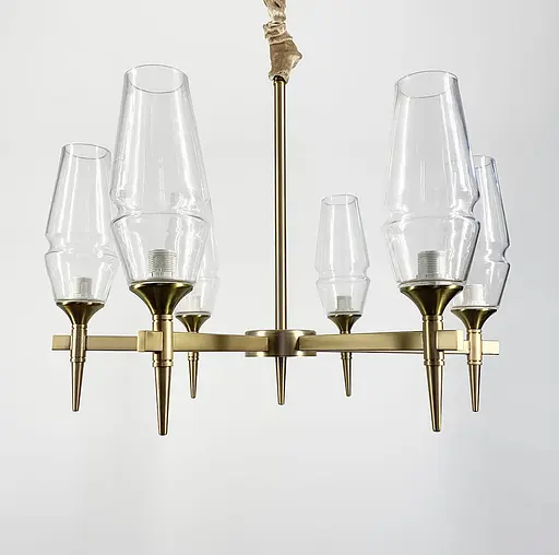 Підвісна люстра Lita із видовженими плафонами Line.F Кількість ламп 6 - фото 7