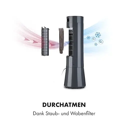 Охладитель воздуха Klarstein Skyscraper Frost 300 м3/ч Антрацит (10035820) - фото 2