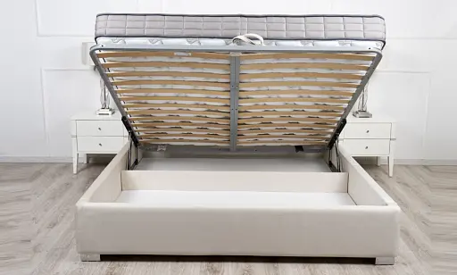 Ліжко 1,6 Легасі з підйомним механізмом бежеве  - фото 13