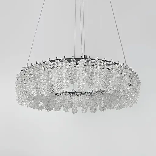 Кольцевая хрустальная люстра в хроме Ø 40 см Ст. 33038-400 CH | Line F - фото 5