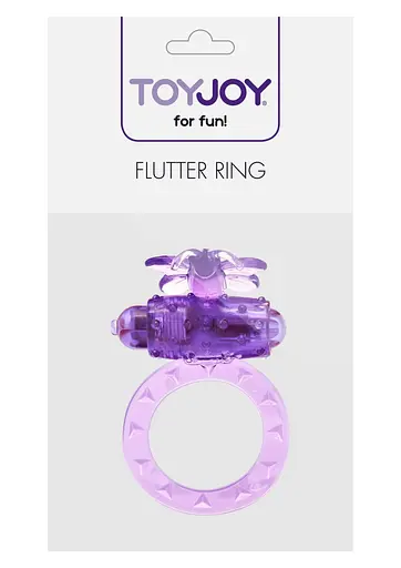 Виброкольцо Toy Joy Flutter Ring 7.5 см фиолетовый - фото 2