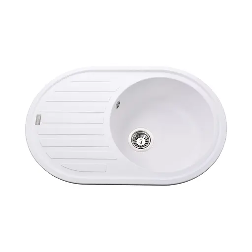 Гранітна мийка Globus Lux Ohara білий 770x500мм-А0007 000022440, Білий - фото 1