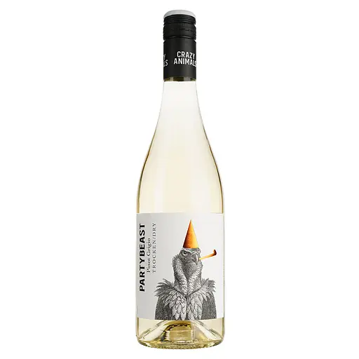 Вино Crazy Animals Partybeast Pinot Grigio, 12%, 0,75 л (839498) - фото 1