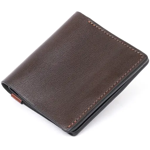 Мужской кожаный кошелек Grande Pelle 9х10х1 см acs0016024 - фото 2