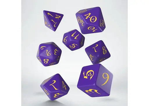 Набор кубиков Classic RPG Purple & yellow Dice Set , 7 шт. (SCLE93) - фото 2
