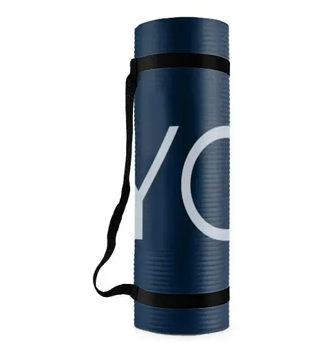 Коврик для йоги и фитнеса PowerPlay 4151 NBR Performance Mat Синий (183x61x1.2) (PP_4151_Blue_1.2cm) - фото 2