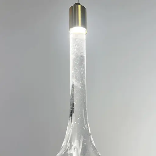 Витончений латунний світильник зі скляним підвісом 35х9,5 см | Арт. AA314/1 AB+CL | Line F - фото 3