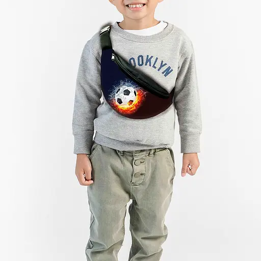 Сумка-бананка дитяча футбол з принтом, 32х15см, сумка футболіста для хлопчика через плече (00174)