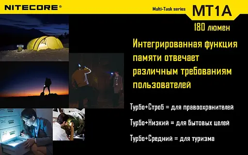 Кишеньковий ручний ліхтар Nitecore MT1A (Чорний) - фото 9