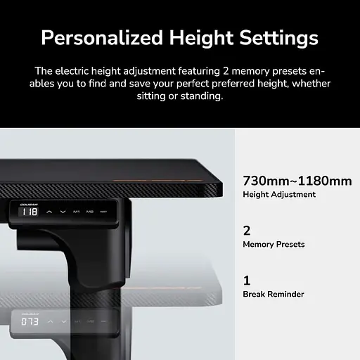 Геймерский стол Cougar E-Grav 160 Black (E-Grav 160) - фото 12