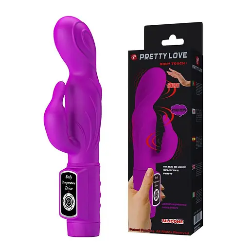 Вібратор-кролик Pretty Love Body Touch 22.6 см фіолетовий - фото 7