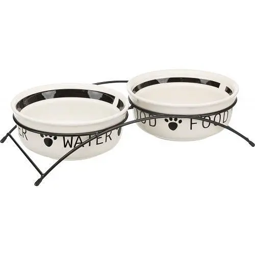 Миски Trixie Eat on Feet для собак на металевій підставці керамічні 20 см 2х1.6 л - фото 3