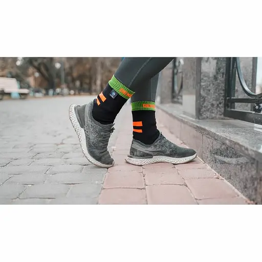 Носки DexShell Running водонепроницаемые XL с оранжевыми полосками - фото 7