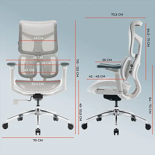 Крісло офісне Sihoo Doro S100 Mesh White (S100-M302) - фото 7