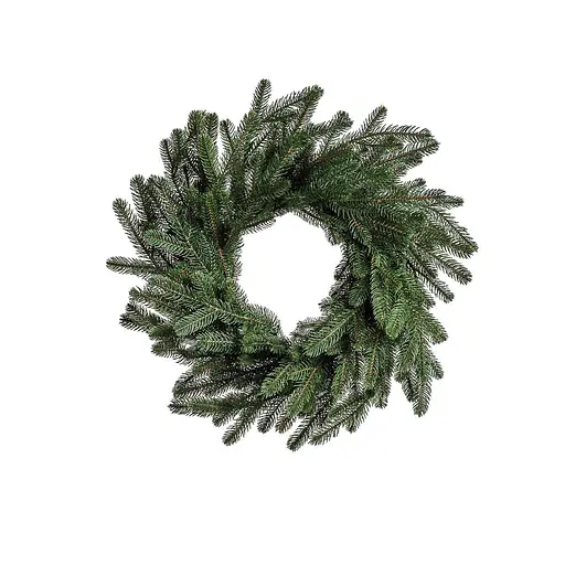 Різдвяний вінок Віденський з хвої (діаметр - 45 см) литий Зелений