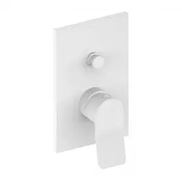 Змішувач для душу Paffoni Tilt з металевою накладкою white matt TI015BO/M, Білий матовий - фото 1