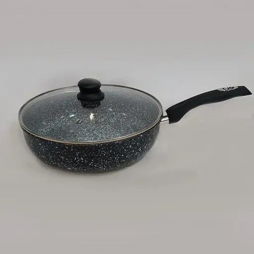 Универсальная сковорода для жарки Benson BN-519 26 см с гранитным покрытием с крышкой - фото 4