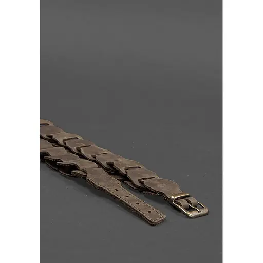 Женский кожаный бохо-ремень BlankNot Crazy Horse темно-коричневый  - фото 2