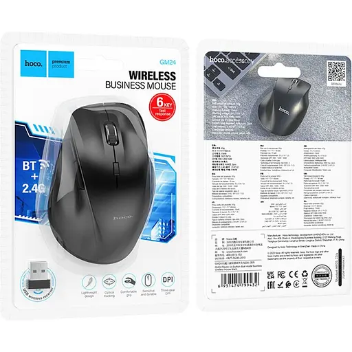 Миша Hoco GM24 Business Black [136147] - фото 7