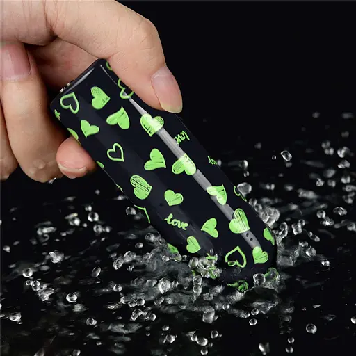 Вибратор для клитора Lovetoy Heart Massager Glow In The Dark 8.5 см черный - фото 10