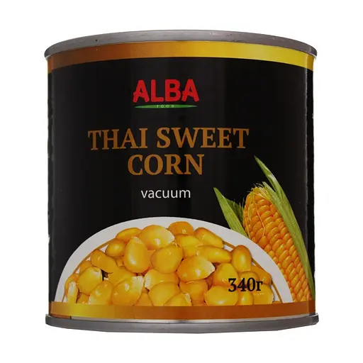 Кукуруза сахарная Alba Food консервированная вакуум ж / б ключ 340 мл