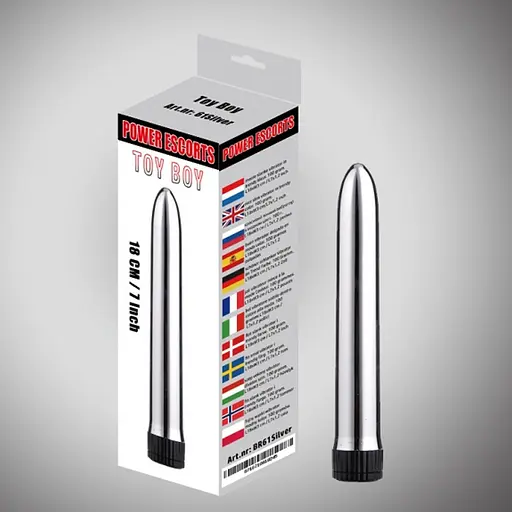 Вибратор Power Escorts Toy boy 18 см (серебристый) - фото 3