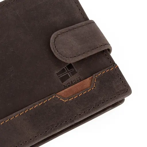 Гаманець чоловічий шкіряний Nordee HJORT 8806A темно-коричневий - фото 9
