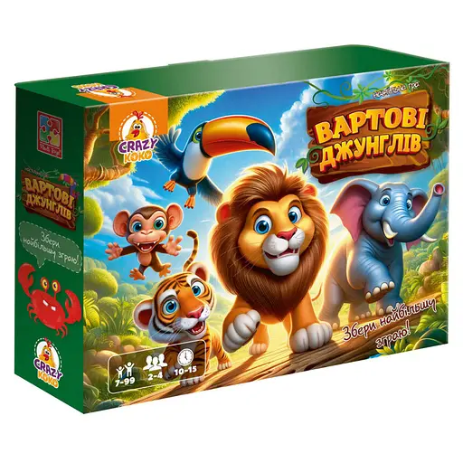 Гра настільна "Вартові джунглів" Vladi Toys VT8055-47, 5 фішок з тваринами - фото 1