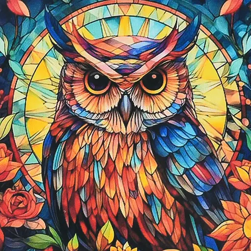 Алмазная мозаика Strateg ПРЕМИУМ Витражная мудрость размером 30х30 см не полная выкладка (DEEX16281) - фото 1