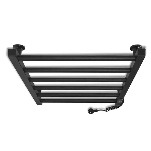 Электрический полотенцесушитель Laris Зебра Альфа ЧФЧ6 500x600 Э правый R3 73207671, Черный матовый, Правое, Электронный - фото 4