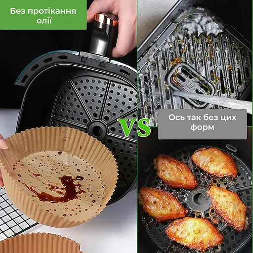 Одноразовые пергаментные формы для выпечки и жарки в аэрофритюре и мультиварке, круглые, 100 шт, 16х16 см Коричневый 88254 - фото 7