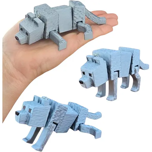 3D Іграшка Герой Майнкрафт Вовк, 15 см, рухливий