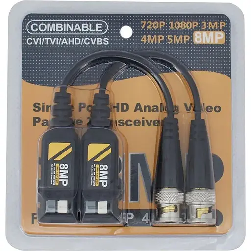 Видео балун - приемопередатчик видеосигнала Nectronix по витой паре AHD/TVI/CVI/CVBS до 8 Мп VB02851 (2 штуки) - фото 4