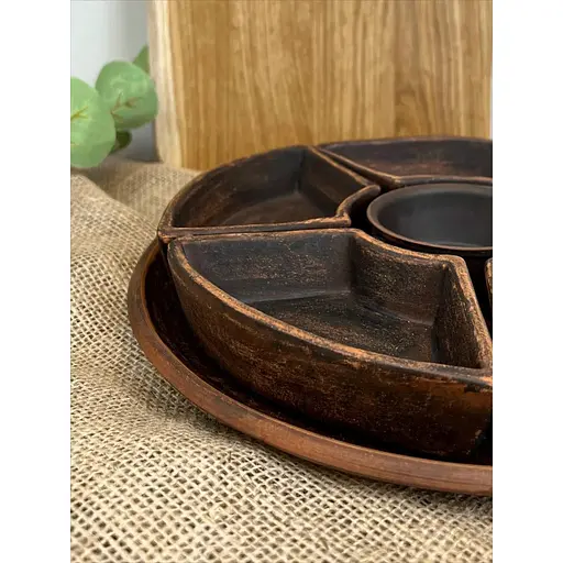 Менажниця керамічна (глиняна) Гладка 30 см  - фото 7