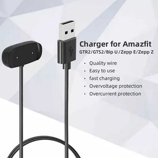 Зарядний пристрій Amazfeel для смарт годинників Amazfit GTS4 Minі/ Bip3/ Bip3 Pro/ T Rex Pro/ Pop/ Pop Pro - фото 5
