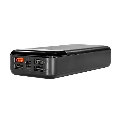 Повербанк 20000mAh Power Bank Kraft KPB-2120FCL Black 22.5W QC3.0 LED-ліхтар (43-00089) - фото 5