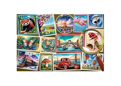 Пазл Trefl Почтовые марки коллаж 300 эл. (23100) - фото 2