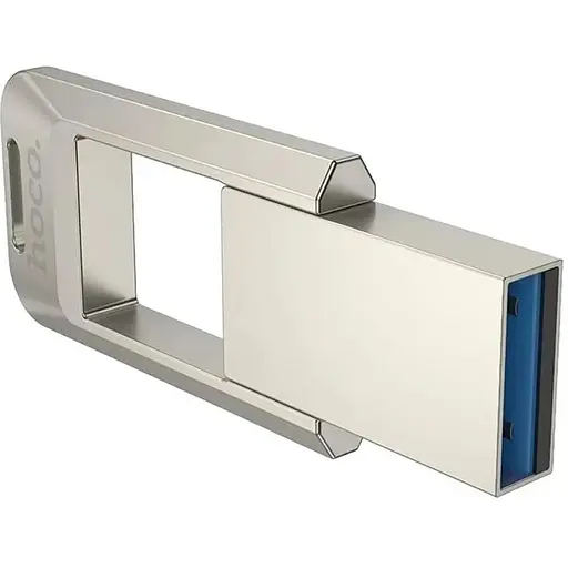 USB флеш накопитель Hoco UD16 16GB USB 3.0 металлический серебристый - фото 1