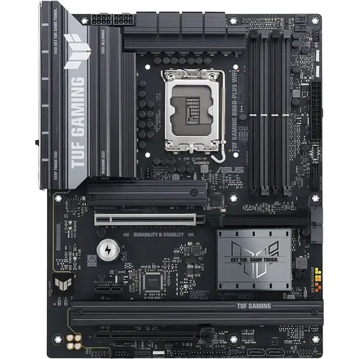 Материнская плата Asus TUF Gaming LGA1851, B860-PLUS WIFI, B860, 4xDDR5, 1xPCI-E 5.0 x16, 1xPCI-E 4.0 x16, 1xPCI-E 4.0 x1, 4xSATA3, 3xM.2, Realtek 7.1, Realtek 2.5Gb, WiFi 7, Bluetooth 5.4, HDMI/DP/Type-C, ATX