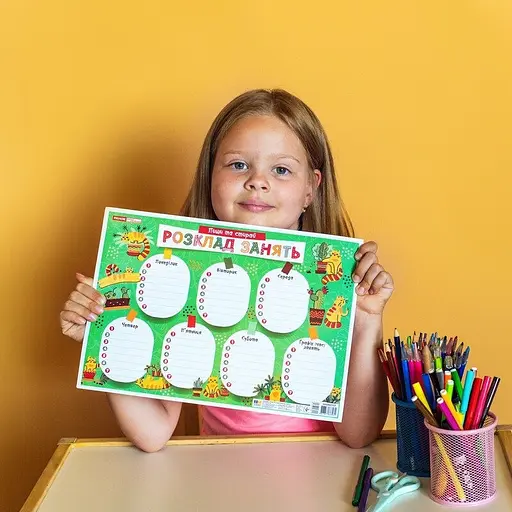 Детское расписание уроков "Котики" 10104271 А4 - фото 8