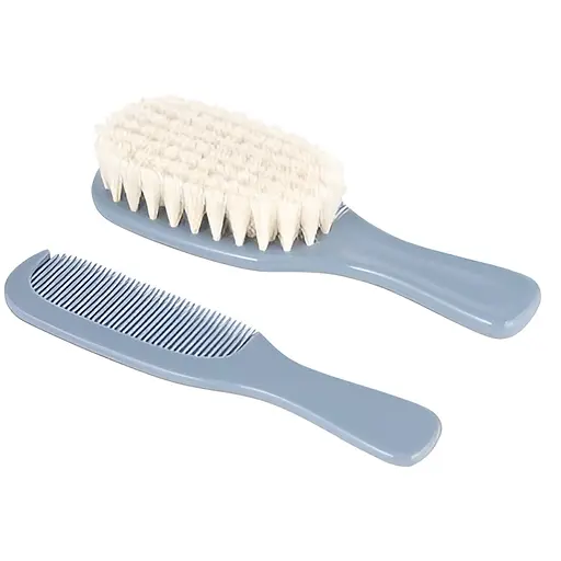 Набір для волосся Canpol babies Gold  щітка та гребінець з натуральною щетиною синій (7/406_blu2)