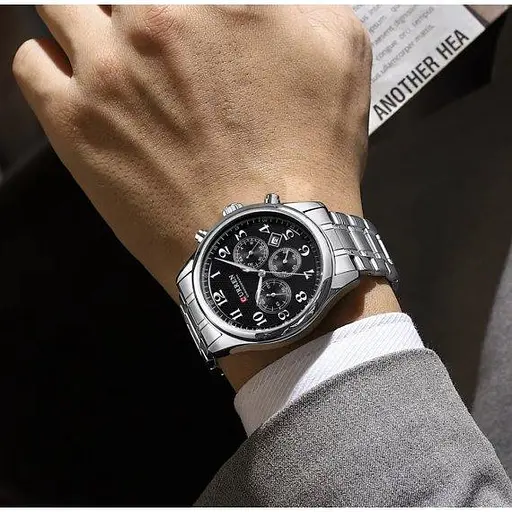 Мужские наручные часы Curren Partner (Серебристые) - фото 3